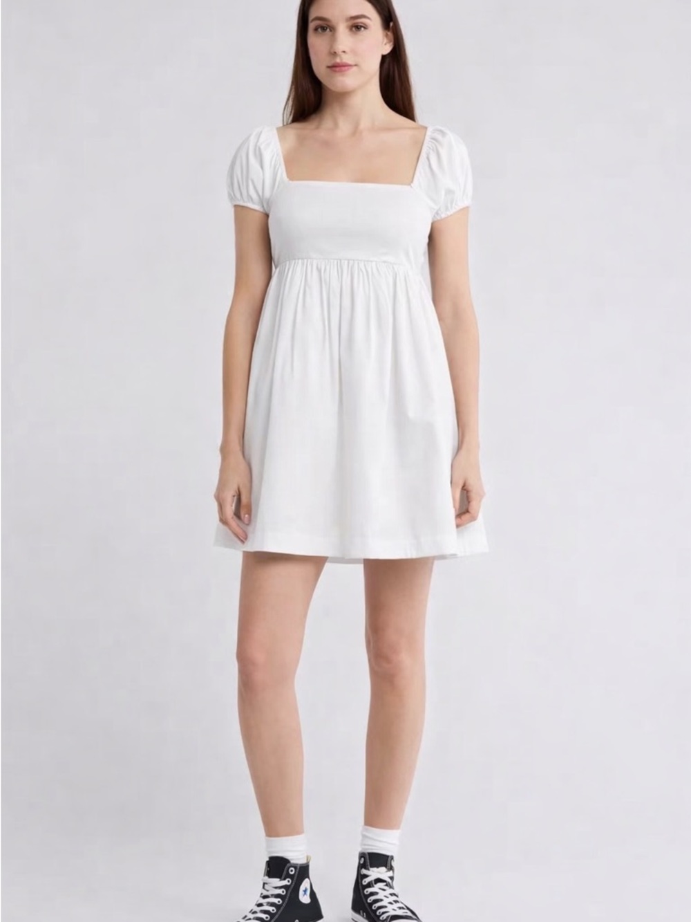 Abound White Puff Sleeve Mini Dress
